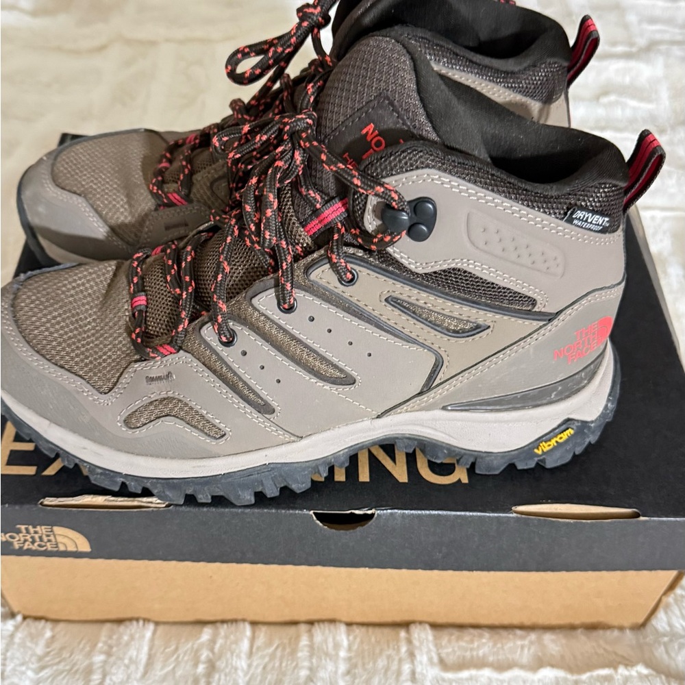 The North Face Gray and Black Hiking Boots